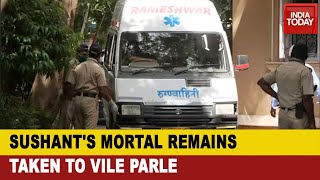 Sushant Singh Rajput's Mortal Remains Taken To Crematorium For Final Rites