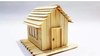 How To Make A Popsicle Stick House |  Ice-cream Stick Easy Craft Ideas|DIY..#Samar experiment,