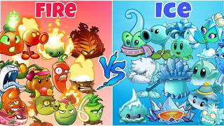Team ICE-WATER vs FIRE - Who Will Win? - PvZ 2 Team Plant vs Team Plant