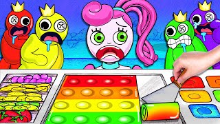 Mommy Long Legs makes rainbow fruit roll - Stop Motion Paper | Yul Channel
