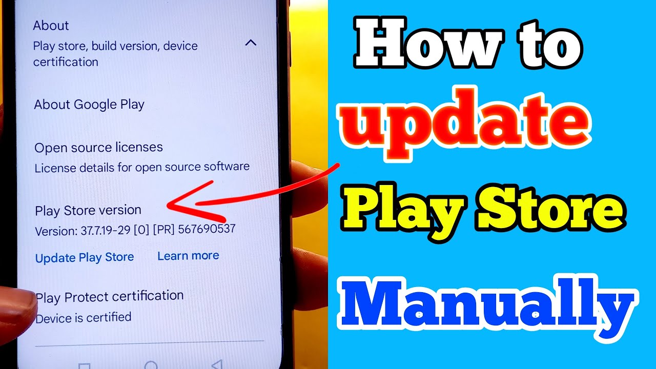 How To Update Play Store Manually Youtube