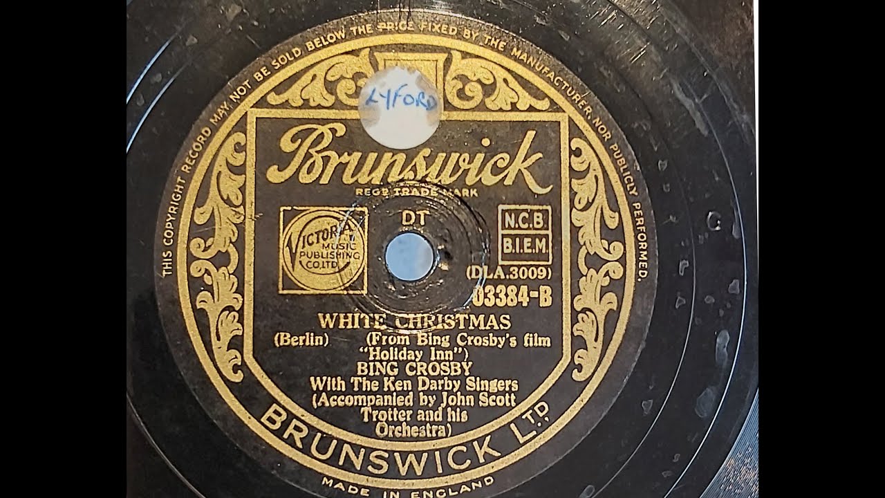 Bing Crosby White Christmas Original 1942 Recording 78 Rpm Youtube