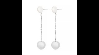 DLB Dream Series  Ball Earrings  PLATINUM