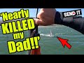 Kiter lands on his DAD!!!  Ep-165  Send it Sunday never!!!