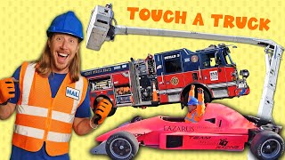 Fire Trucks, Race Cars, and Cement Trucks | Touch a Truck with Handyman Hal #trucksforkids