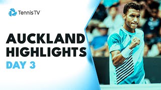 Shelton vs Marozsan; Auger-Aliassime, Fils & Norrie Play | Auckland 2024 Highlights Day 3