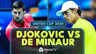 Alex De Minaur STUNS Novak Djokovic | United Cup 2024 Match Highlights