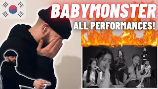 TeddyGrey Reacts to BABYMONSTER (ALL Live Performances) | UK 🇬🇧 REACTION