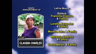 Claudia Charles ~ Long Obituary