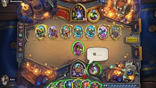 Hearthstone Blizzard,美服炉石传说对战;机械战士卡组,随便玩玩, 结果碰到神古尔丹