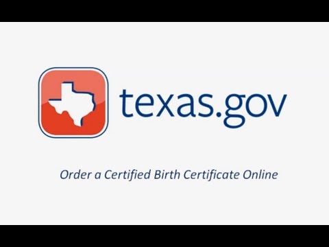 Texas.gov Birth Certificate Request Demo Video Texas.gov Birth Certificate Request Demo Video