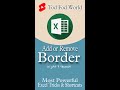 Add & Remove Border in Excel || Excel Tips & Tricks || @todfodeducation