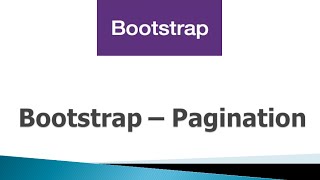 Bootstrap 3 Tutorials - #21 Pagination