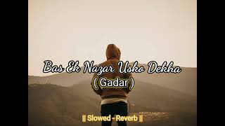 Bas Ek Nazar Usko Dekha  ( Gadar ) Slowed-Reverb New Lofi Song #youtubevideo#slowedandreverb#viral