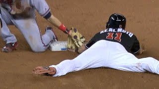 ATL@MIA: Marlins swipe five bags against Braves