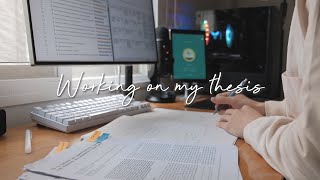 Study with me | Working on my thesis | Relaxing BGM