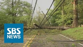 '120km 강풍' 미국 북동부 초강력 폭풍 강타…4명 사망 / SBS