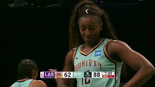 Nneka Gets Taste Of Her Own Medicine, Called For A Foul Through Flopping | LA Sparks vs NY Liberty