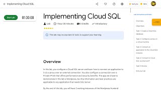 Implementing Cloud SQL