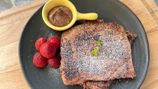 สวนครัวแจกสูตร นูเทล่าเฟรนช์โทสต์ อาหารเช้าทำง่ายอร่อยหวานหอม | nutella french toast |