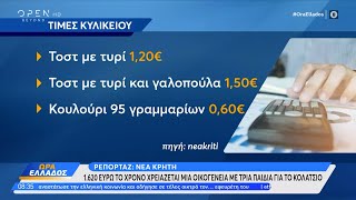 Τουλάχιστον 1620 ευρώ χρειάζεται μια οικογένεια με 3 παιδιά για το κολατσιό | OPEN TV