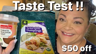 Taste Test! Thai Basil Vegetable Dumplings \u0026 Thai Basil Tomato Soup from Hungry Root + $50 off