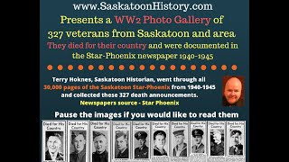 Saskatoon History WW2 Veterans 327 who died for their country Obituaries Star Phoenix 1940 to 1945