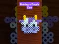 Making a Purple Perler Bead Cow! #cow #purple #perlerbead #perlerbeadart #purplecow