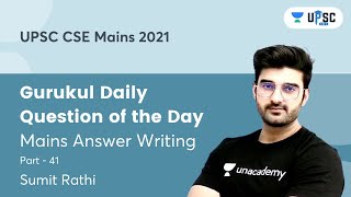 Gurukul Daily | Question of the Day | Sumit Sir | Part 41 | Mains Answer Writing #SumitRathi #Shorts