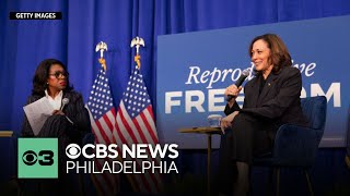 Vice President Kamala Harris and Sheryl Lee Ralph discuss abortion access at Pennsylvania event