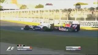 f1 kubica and vettel crash Melbourne 2009