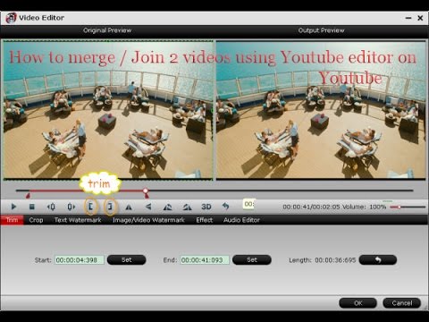 How To Merge Or Join Two Videos Using Youtube Editor - YouTube