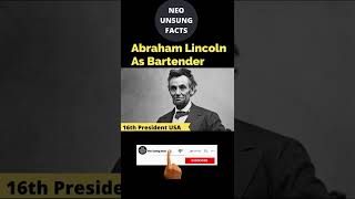 అబ్రహం లింకన్ లైసెన్స్ పొందిన బార్టెండర్ | Lincoln was a bartender | #shorts #shortsyoutube #facts