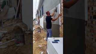 Thermal insulation wall laying process