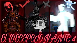 El Decepcionante FNaF 4: Lo EXCELENTE, Lo MEDIOCRE, y Lo HORRIBLE.