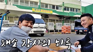 부산 엄궁 농산물 도매시장 / 야채, 채소 장사 / 아파트 장터 / 젊은 사장 / 마실남 장터 현장 체험기