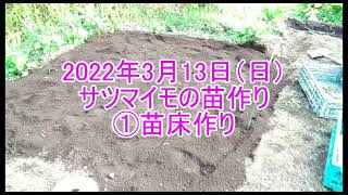 2022年3月13日（日）　サツマイモの苗作り①苗床作り