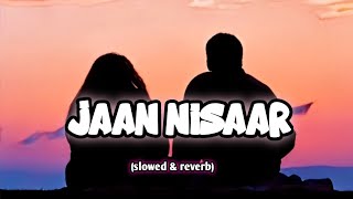 Jaan Nisaar - Arijit Singh ( lofiremake) | Slowed & reverb| Kedarnath | NR LOFI SONG |