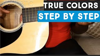 True Colors |Step by Step |Guitar Tutorial | (Justin Timberlake)
