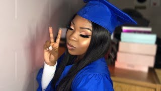 GRADUATION GLAM MAKEUP | 2-IN-1 GRWM | Lauryn G.