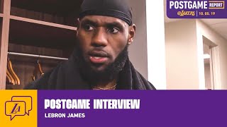 Lakers Postgame LeBron James (10/05/19) | Lakers
