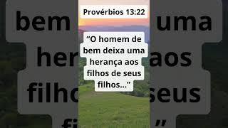 Provérbios 13:22. O homem de bem. #biblia #fe #frasesdabiblia #provérbios #provérbios #motivacional