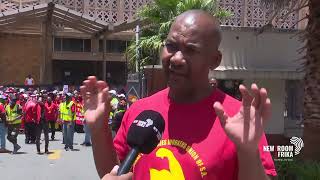 Clover workers hold mass industrial action in the streets of Johannesburg