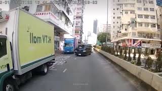 車CAM直擊 - 啱啱遇著剛剛 貨Van撞電單車