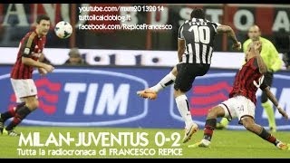 Milan-Juventus 0-2 -Tutta la radiocronaca di Francesco Repice (3/3/2014) da Radiouno RAI