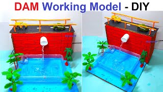 DAM WORKING MODEL for school science project exhibition - diy at home - simple and easy | DIY pandit
