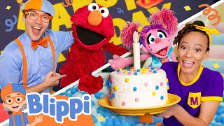 Blippi Throws Elmo a Surprise Birthday Party! @SesameStreet Videos for Kids