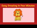 Cute Lion Drawing | Painting & Coloring for Kids and Toddlers_ Easy Drawing