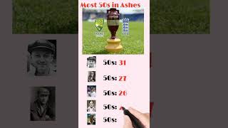 Most 50s in Ashes #shorts #cricket #viral #trending #youtubeshorts #ytshorts