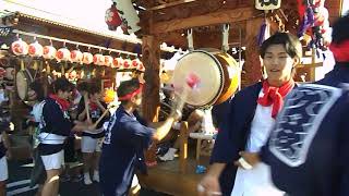 20180825 1016岩井の祭り久枝天満神社の屋台と早バカ囃子